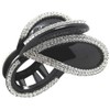 Meilliwish Diamante Farfalla Clip di capelli capelli Artiglio (D14)(Nero)