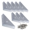 10 Pcs White Corner Brackets,Metal Triangular Shaped Corner Bracket,Heavy Duty
