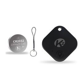 KZO Bluetooth Air Tracker Tag 1 Pack, iOS and Android Compatible, Find Nearby, Phone Finder, Loud Ring, Replaceable Battery, for Keys/Backpacks/Wallets, Black