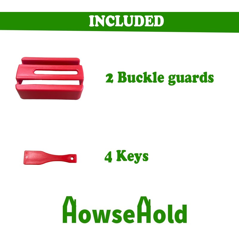 HowseHold Seat Belt Buckle Guard Cover 2 Pack & 4