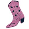 Beistle Foil Cowboy Boot Silhouette Pink