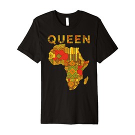 African Attire Women Tops Girls Kente Afro African Queen Premium T-Shirt