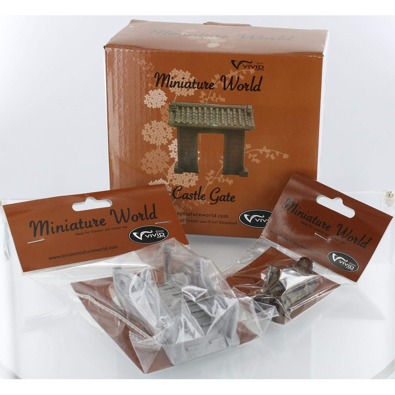 Coingallery Miniature World Japanese Castle Gate Stone Bridge and Bronze