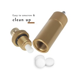 PCP Air Compressor Filter Dryer 4500Psi 30Mpa, High Pressure Pump Oil Water Seperator for PCP Rifle, Air Guns, SCUBA Cylinders Tank, with Quick Connector, Filtration Replacements (small gold)