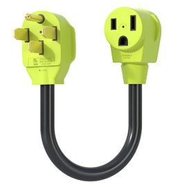 AOWEITOUR Welder Plug Adapter,NEMA 14-50P to NEMA 6-50R,4 Prong to 3 Ponng 50 Amp Welder Plug Adapter Cord,STW 10 AWG（1.5FT）