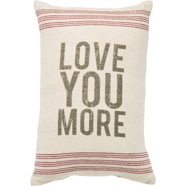 Primitives by Kathy 18293 Striped Pillow, 10" x 15.5", Love You More