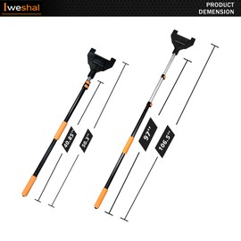 Iweshal 8ft V Shaped Board Corner Protector, with Adjustable Extension Handle, Edge Protector Pole for Flatbed, 2 Pack