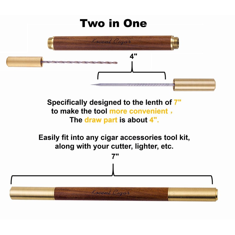 Kocent Cigar Double End  Punch Enhancer Tool 2 in 1