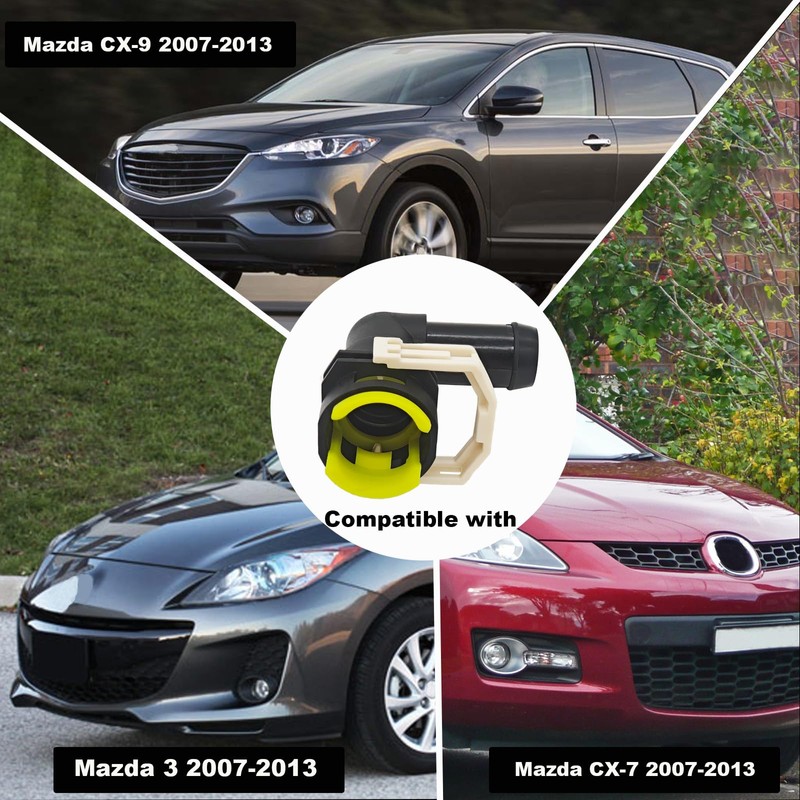 Cooling Water Hose Connector Heater Pipe Connector Compatible with Mazda