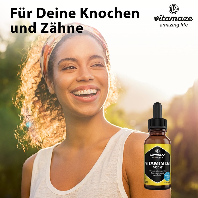 Vitamaze® Vitamine D3 Gouttes Fortes Doses 1000 UI, 50 ml
