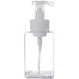 450ml Foaming Soap Dispenser Empty Refillable Foam Liquid Hand Soap Empty Plastic Pump Bottle Container for Bathroom, Kitchen (Transparent, 6.7 * 19CM)