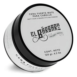 Cera Mate Para Cabello El Bárbaro 120g Con Aceite de Ricino