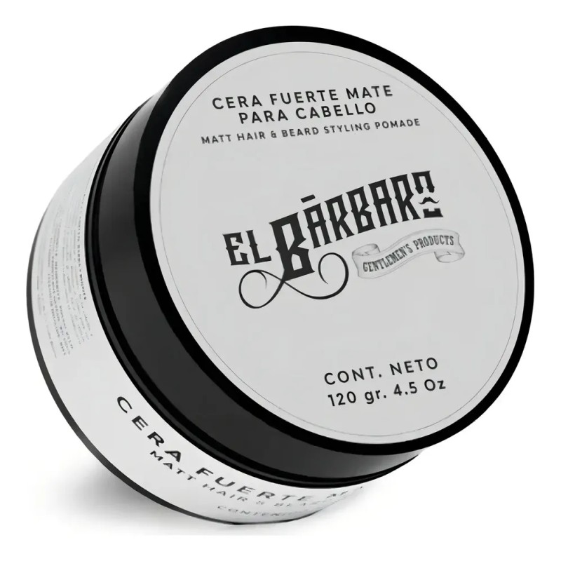 Cera Mate Para Cabello El Bárbaro 120g Con Aceite de
