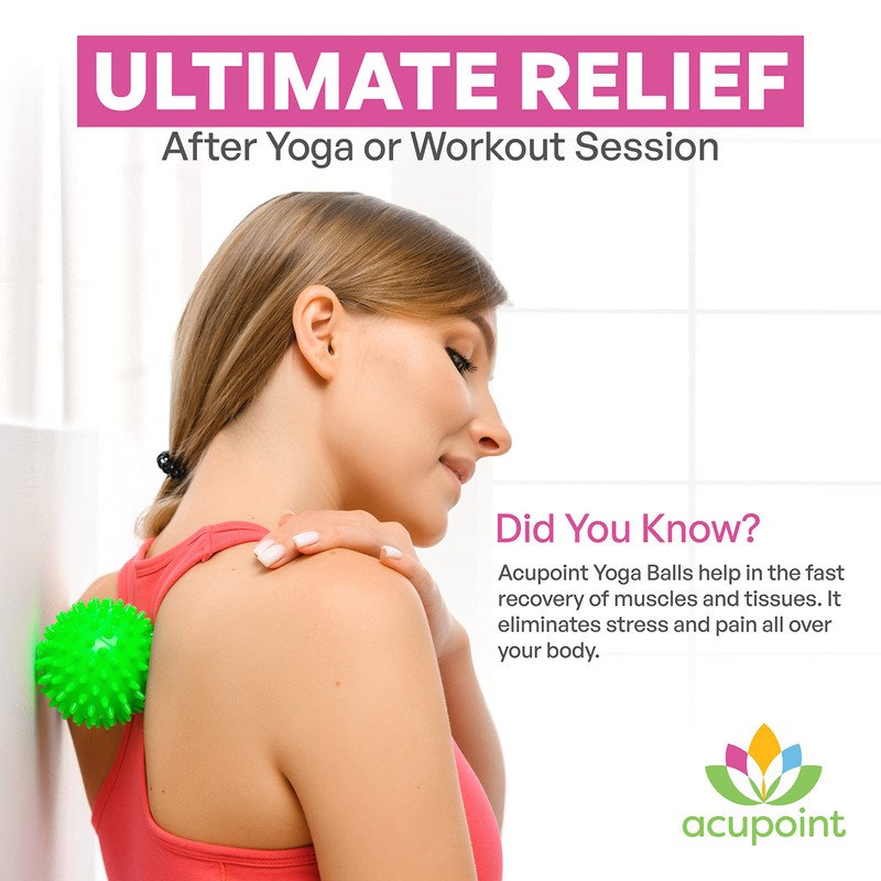 Acupoint Physical Therapy Massage Balls - Ideal for: Yoga, Deep