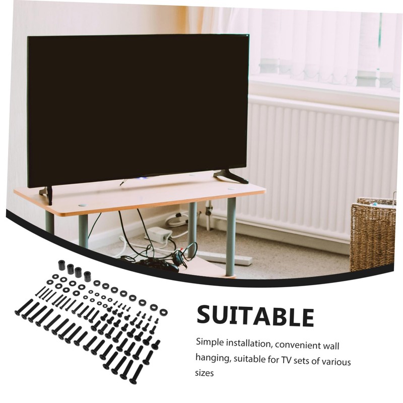 KONTONTY Comprehensive Tv Mount Screw Kit 88pcs Heavy Duty Tv