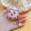 MINSCOSE Compatible with AirPods 4 Clear Case,Cute Cartoon Flower Pattern