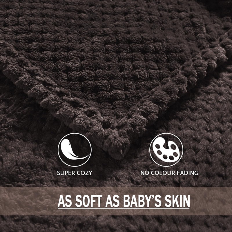 Exclusivo Mezcla Extra Large Fleece Throw Blanket, 127x178 CM Soft