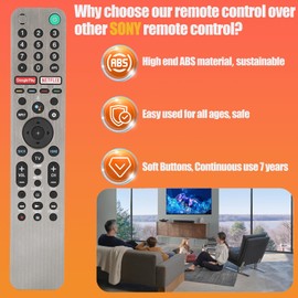 RMF-TX600U Voice Remote Compatible with Sony TV, Replacement for Sony Remote/Sony Bravia TV Voice Remote, RMF-TX600U Voice Remote Control for Sony Smart TV XBR/KD/XR Series X75CH X750H A9S