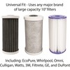 EcoPure EPWO4 Universal Large Capacity Whole House Water Filter Housing