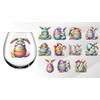 x12 Bunny Easter Mixed Design Glass Vinyl Decal Stickers pb408