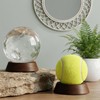 Pack of 3 Wooden Sphere Holder Display Stand for Crystal