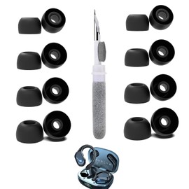 [8 Pairs] Replacement Ear Tips for Catitru BX17, with 3 in 1 Cleaner Kit, Silicone Ear Tips (XS/S/M/L)