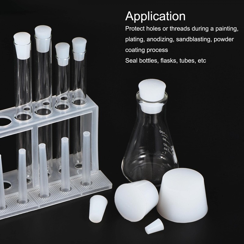 sourcing map 2 x cone rubber stoppers, 36 mm to