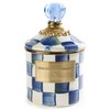 MACKENZIE-CHILDS Royal Check Enamel Canister, Blue-and-White Kitchen Storage Container with