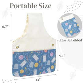 TOGETRUE Yarn Bag, Knitting Crochet Tote Bag, Lightweight Yarn Storage Bag Organizer, Travel Knitting Wrist Bag, Yarn Tote Bags for Crocheting, Holding Yarn, Knitting Needles (Accessories Pattern)