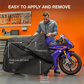 TeamObsidian Bike Cover - Outdoor Bike Storage, Bicycle Transportation or Travel Covers - Waterproof eBike Protection - For 1 to 3 Bikes - Heavy Duty Ripstop 300D Oxford Material