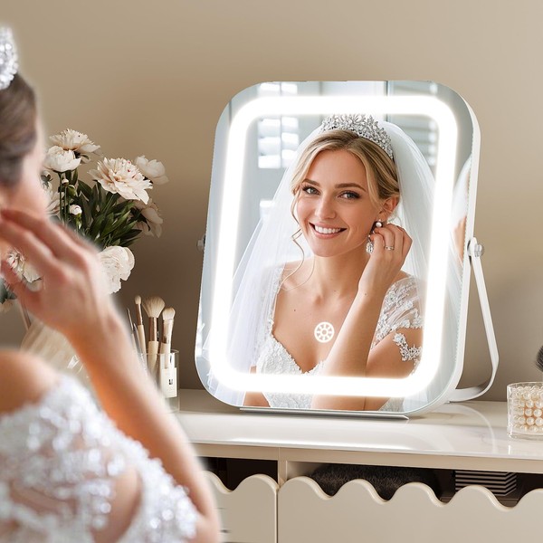 Memobarco Vanity Mirror with Lights, 10" x 12" LED Makeup