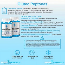 Suplemento Glteo Peptonas Para Mujer Body Perfect 90 Cps Sin Sabor 