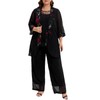 3 Piece Mother of The Bride Pant Suits Plus Size