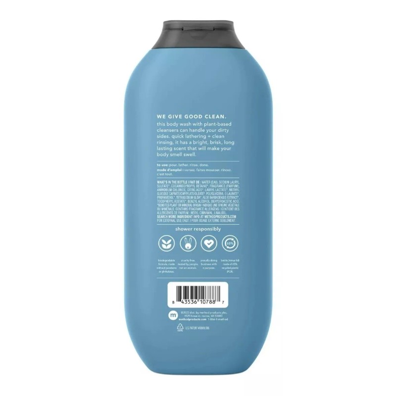 Method Men Gel Liquid Body Wash, Glacier + Granite
