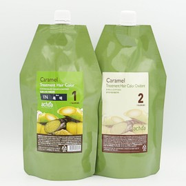 Acchoa caramel treatment hair dye 400g mild, low-damage self-gray gray hair cover hair cream root dye tone down bubble beauty salon, 7N light brown / 아초아카라멜트리트먼트염색약400g 순한 저손상 셀프새치 흰머리커버 모발크림 뿌리염색 톤다운 버블 미용실, 7N밝은갈색