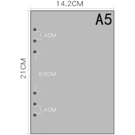[2 Pack] 180 Pages,A5 Refill Paper 6 Hole A5 Binder Inserts,100GSM Thick a5 6 Ring Binder Refillable Paper