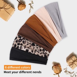 RuiYok Non Slip Headbands for Women Trendy Wide Women's Hair Bands Yoga Workout Head Bands for Everyday Fashion Hair Accessories Band 6 Pack