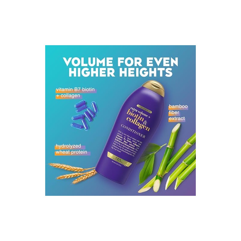 OGX Biotin & Collagen Extra Strength Volumizing Conditioner for Thicker,