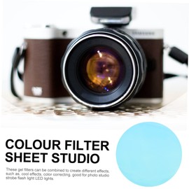 DOITOOL 10pcs Sunset Atmosphere Light Film for Photo Correction Lighting Filters for Flash Light