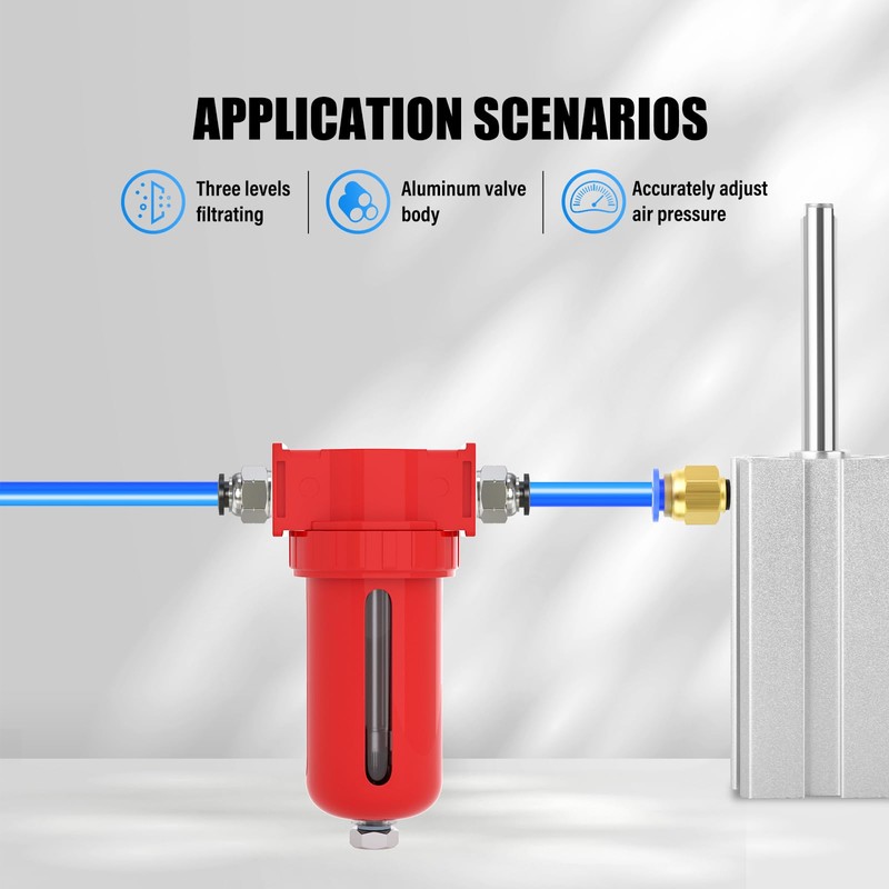 MEANLIN 1/4" NPT Compressed Air Desiccant Drying System, For Dry