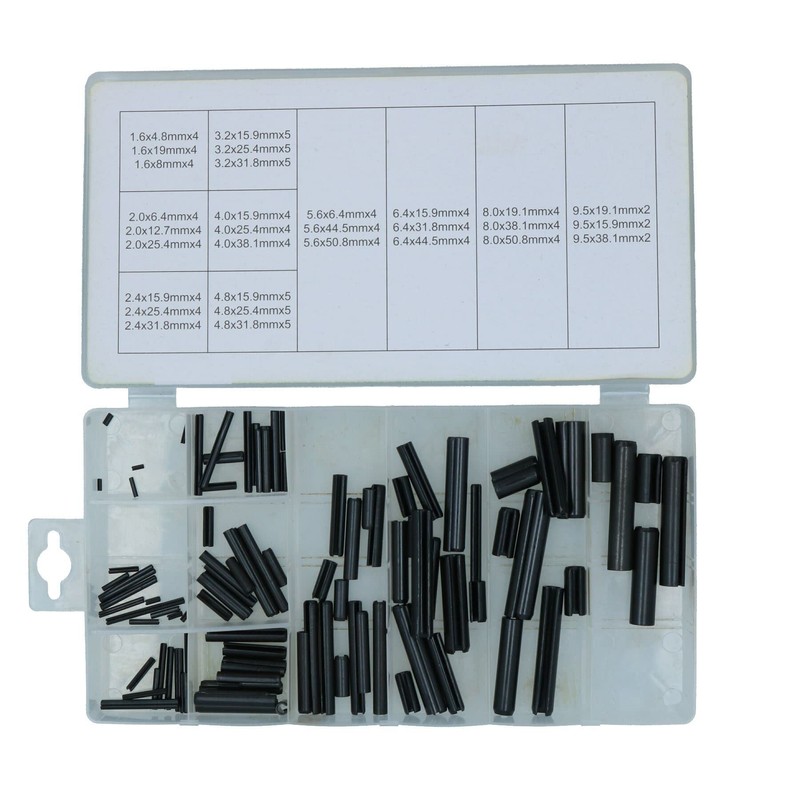 Roll Pin Assortment Set Pins Spring Tension 1.6mm – 9.5mm