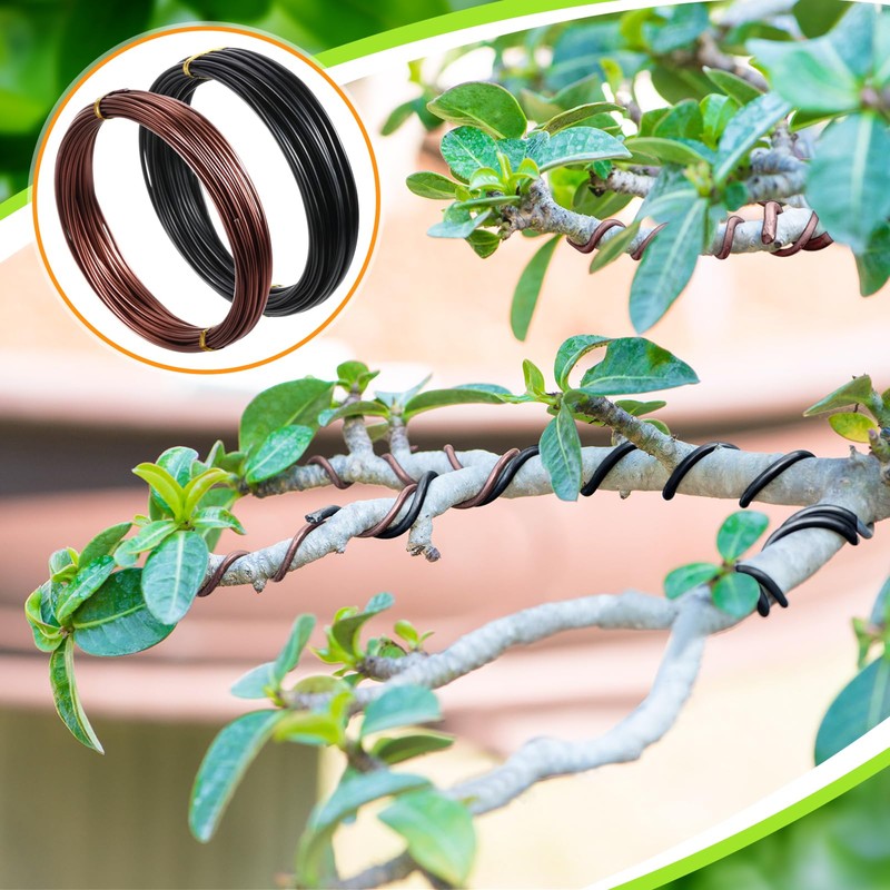 Mudder 5 Roll Aluminum Bonsai Training Wire Tree 160 Feet
