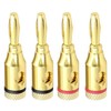 GELRHONR 4mm Banana Plug, Banana Plug Speaker Connectors, Gold Speaker
