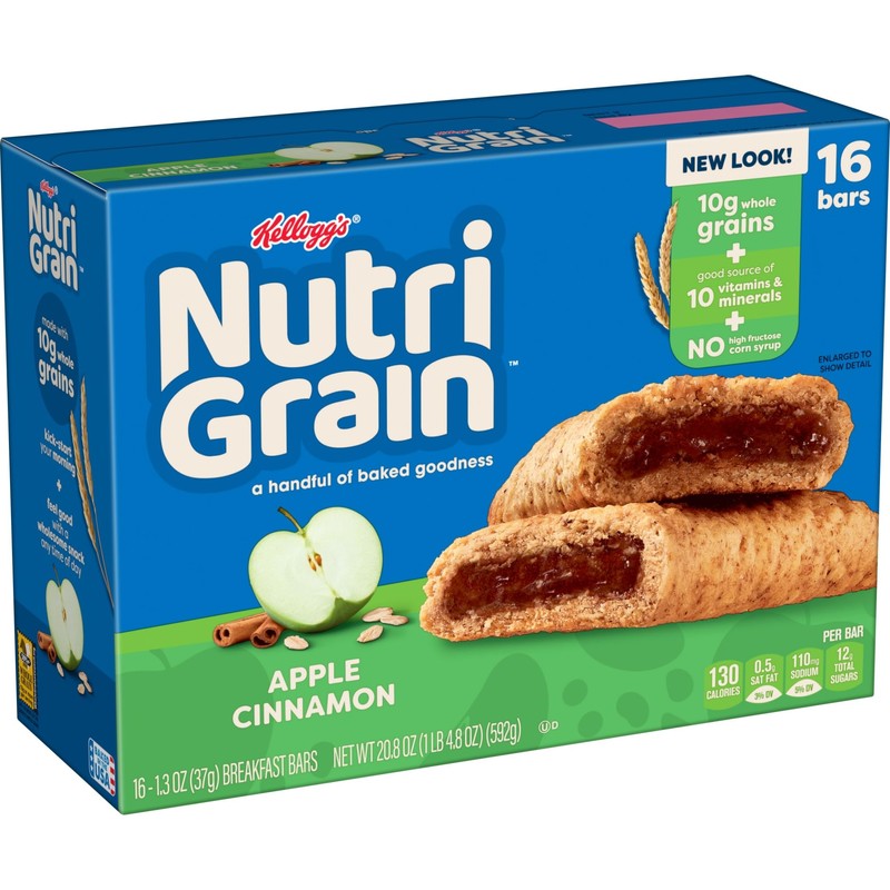 Nutri-Grain Breakfast Bars, Made with 10g Whole Grains, Snack Bars,