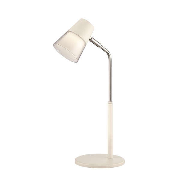 Satco, White 57/031 3-watt 4000-Kelvin 200 Lumen LED Desk Lamp, 4.75" x 4.75" x 13", Finish, Unknown