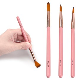 3 Pcs Acrylic Nail Brush Set – Professional Nail Art Brushes for Acrylic & Gel Nails, Manicure Tools for Nail Art Design