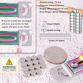 Chameleon Metal Premium Adjustable Nail Clippers with Magnet Sizers for Acrylic Nails, Professional Stainless Steel Fake False Nail Tip Clipper Cutter Trimmer, Manicure Tool for Salon Home Nail Art