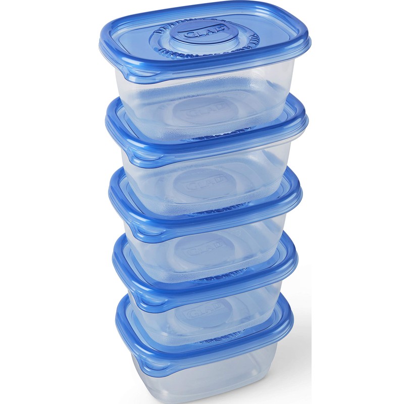 Glad Soup & Salad Food Storage Containers, Medium Rectangle (24