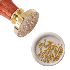Yoption Flower and Bird Wax Seal Stamp, Vintage Plant Seal Stamp for Wedding Party Invitations Envelopes Gift Packing
