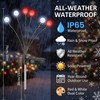 Sukesou Solar Christmas Firefly Lights, 2 Pack 6LED Red &